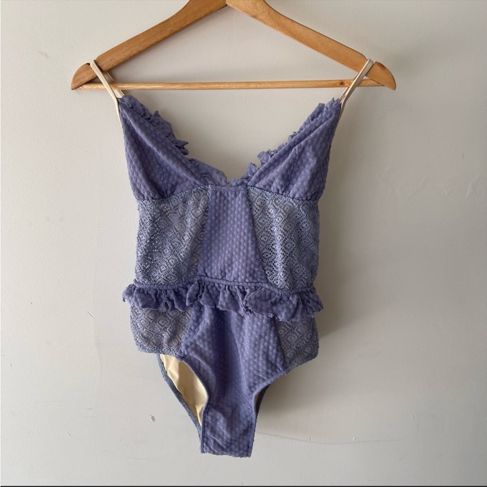 Free People Knit Nightcap Havana One Piece Swimsuit Periwinkle